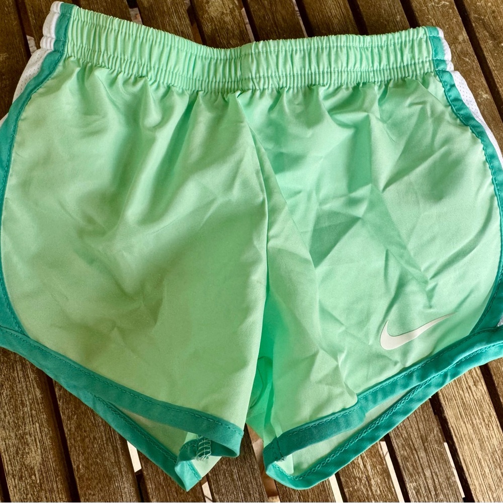 Nike Girls Mint Green Athletic Shorts